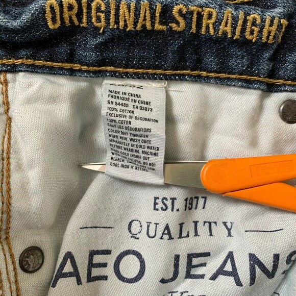 American Eagle Outfitters Jeans Men 28/32 Original Straight Cotton - Picture 10 of 12